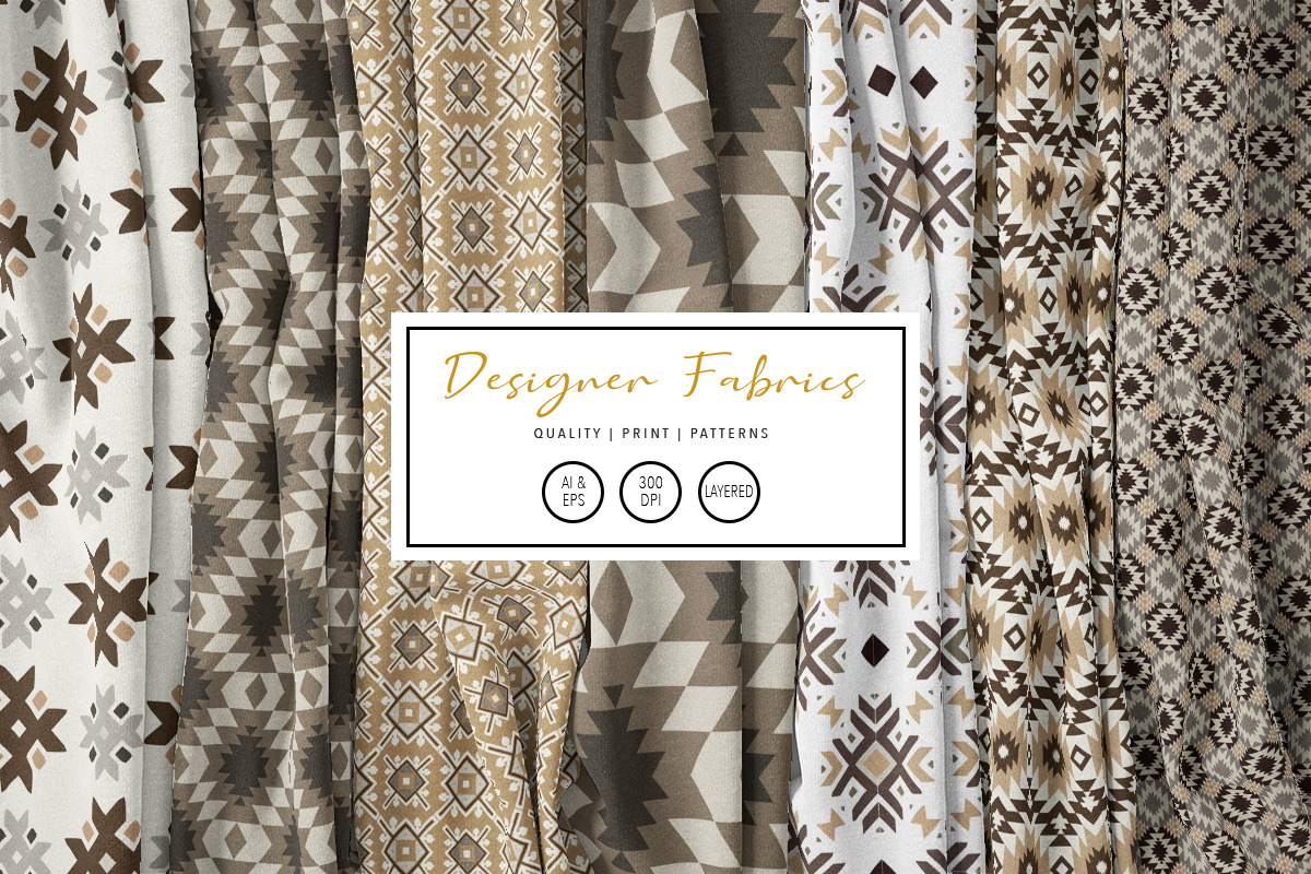 Earthy Aztec Vector Pattern Set, a Pattern Graphic by Jennadesigns (Photo 5 of 15)