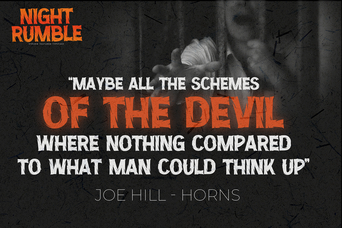 NIGHT RUMBLE - Strong Textured Typef, a Font by Gassstype (Photo 6 of 8)