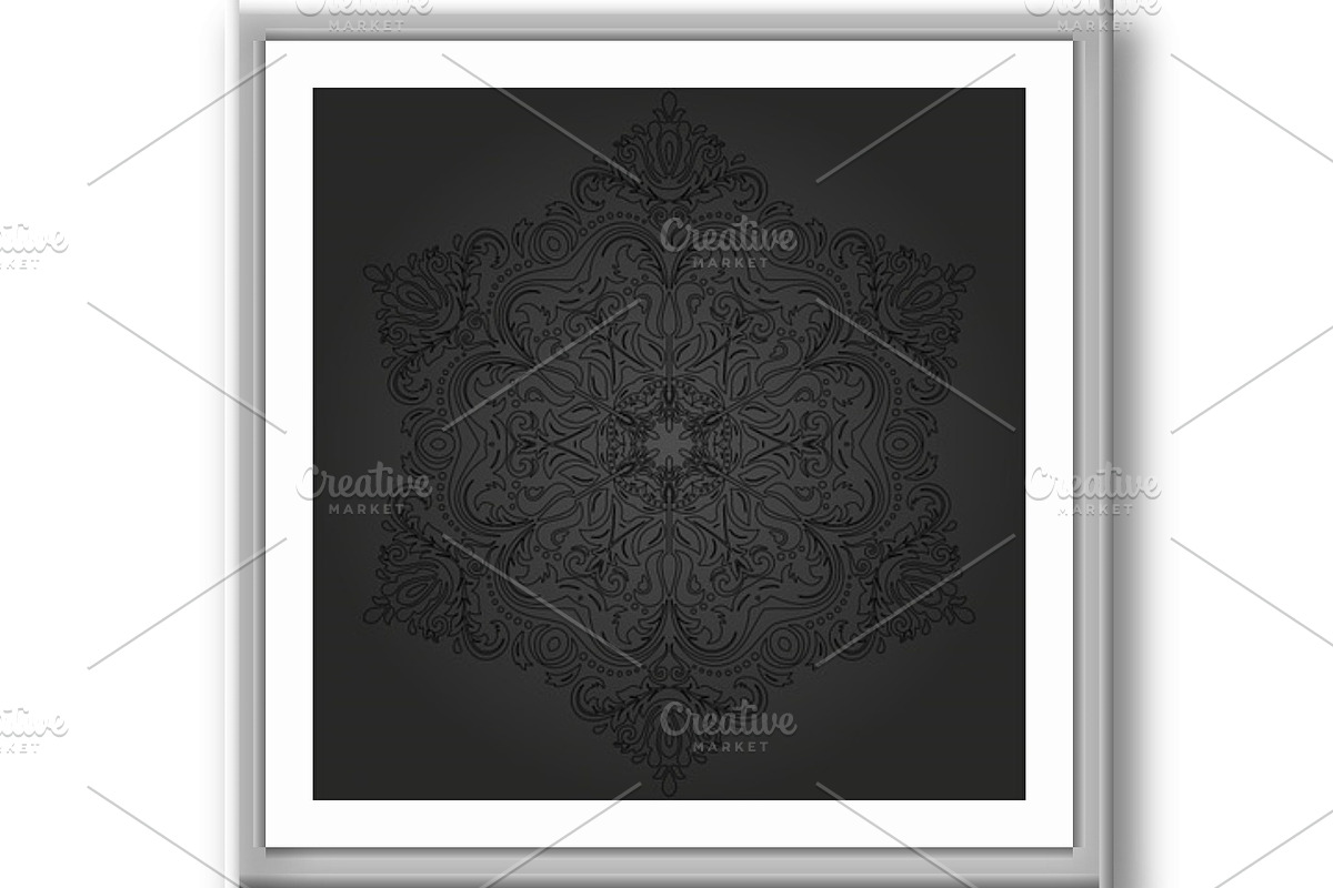 Damask Vector Oriental Pattern, a Decorative Illustration by FineArtStudio (Photo 2 of 3)