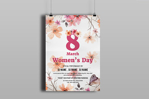 Women's Day Party Flyer, an Invitation Template by Template Shop