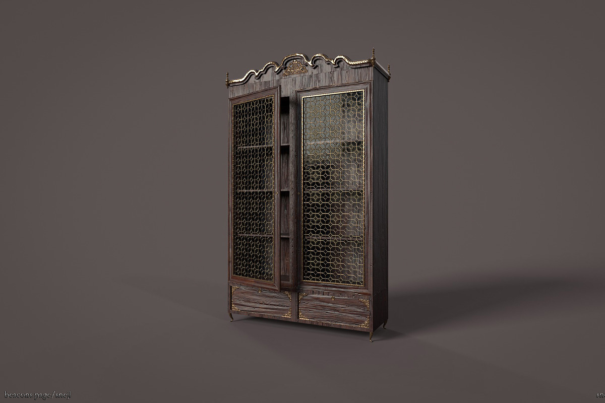 Vintage furniture set_3, a Furniture 3D Model by Snji | 3D Models (Photo 7 of 15)