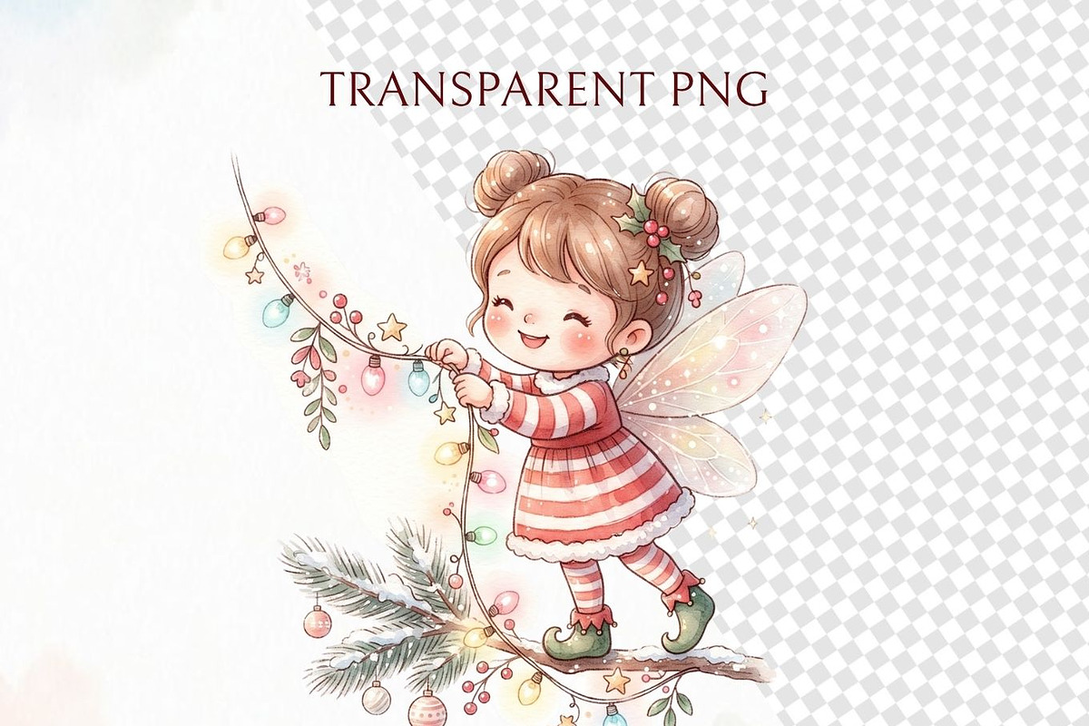 Cute Christmas PNG Clipart, a Decorative Illustration by Arslan (Photo 7 of 9)
