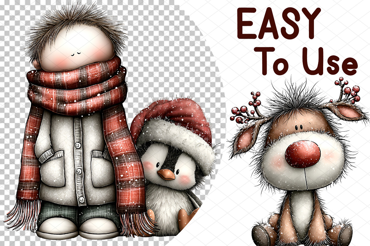 Whimsical Christmas Clipart, an Illustration by cherrydesign (Photo 4 of 4)