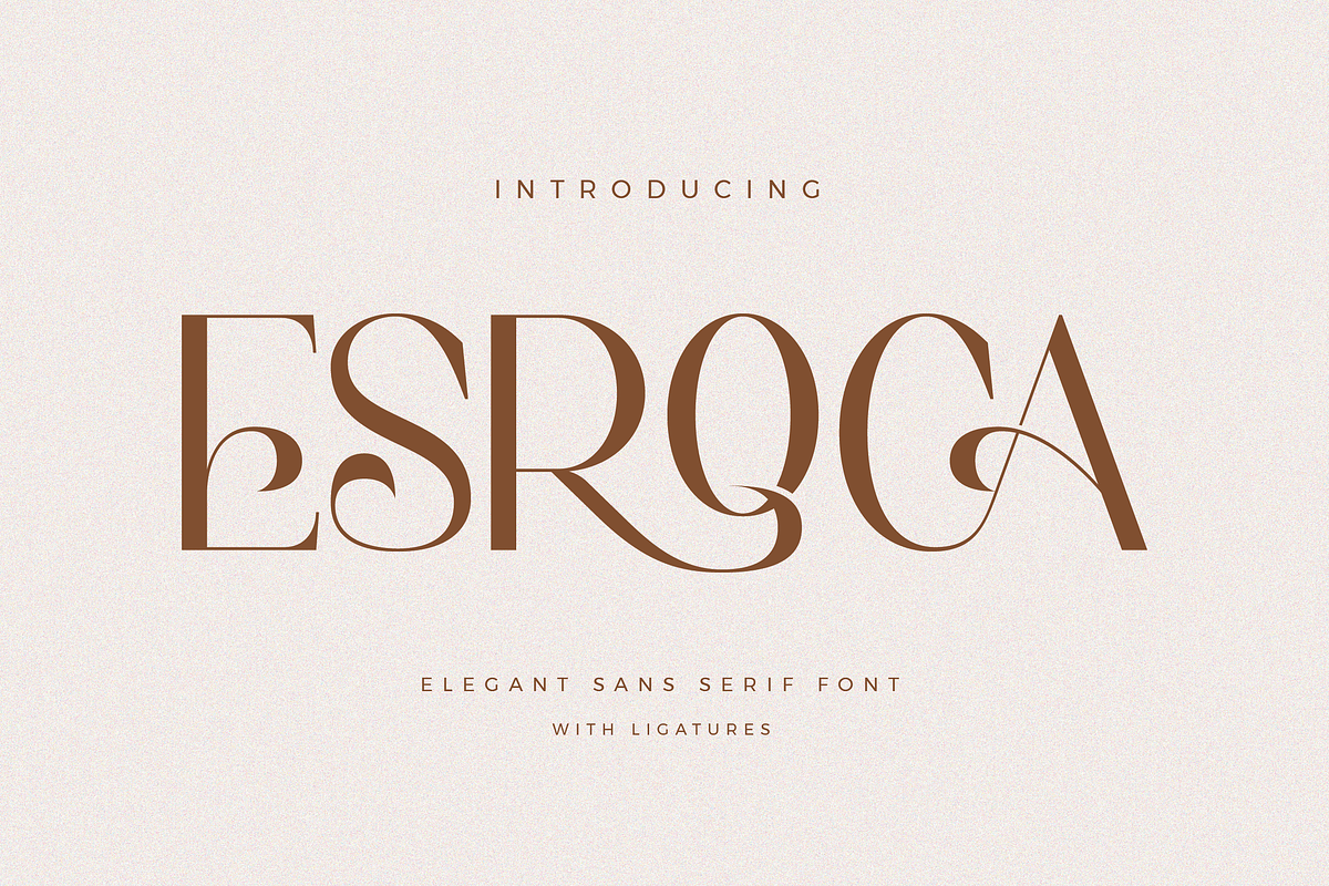 Esroca - Elegant Sans Serif Font, a Sans Serif Font by Aqeel_Art (Photo 1 of 9)