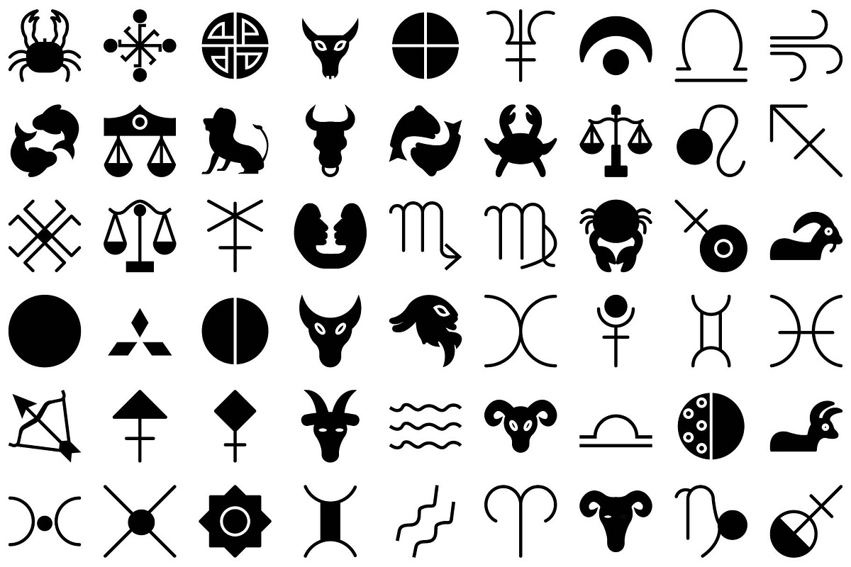 Mystical Symbols Astrology Icons set, an Icon by Vector Portal (Photo 6 of 9)
