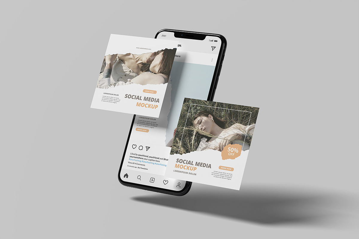 Social Media Mockup, a Device Mockup by ZifaraDesign (Photo 2 of 5)