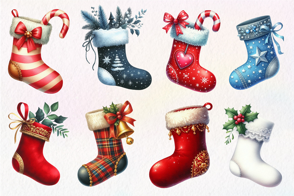 Christmas Stokings Clipart, an Illustration by Dream Creation (Photo 4 of 4)