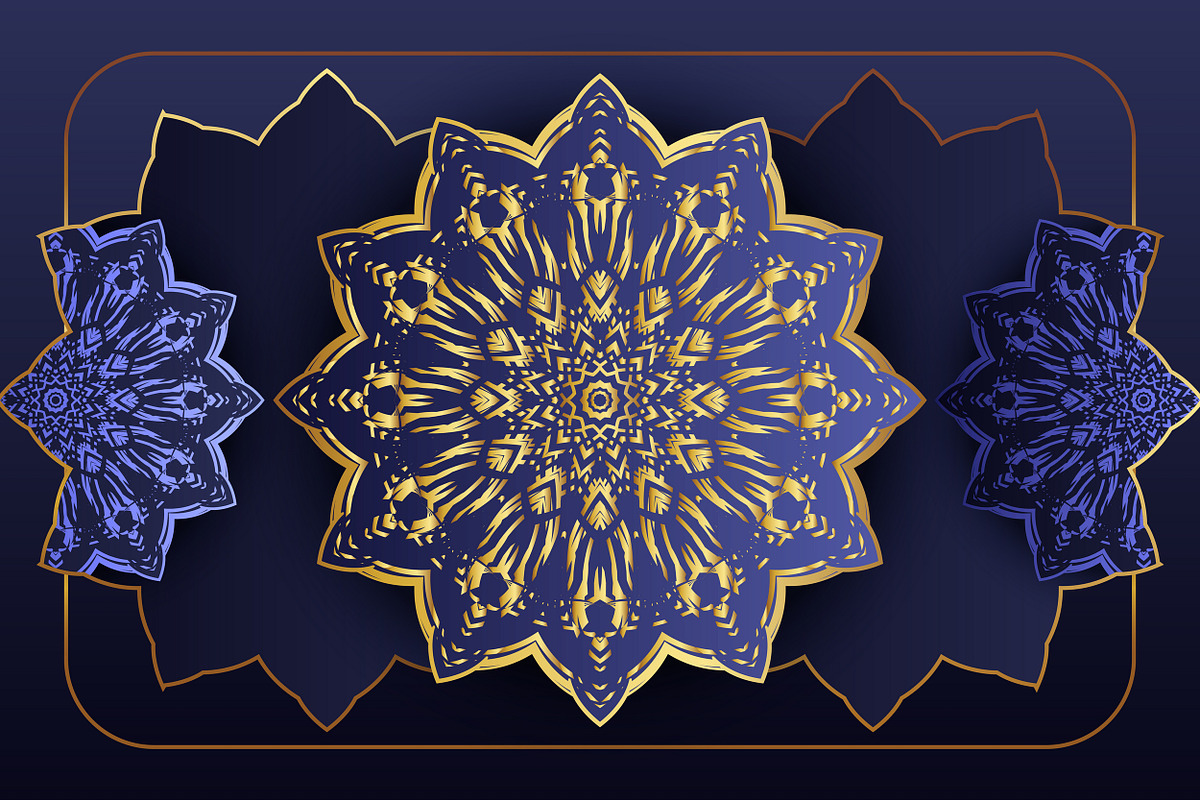 Mandala Oriental Floral art Bundle, a Background Graphic by NJ Himel (Photo 37 of 97)