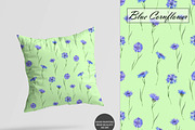 Watercolor Cornflower Patterns, an Illustration by OlDm_Shop (Thumbnail 7 of 10)