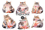 Not Yoga Cats, an Animal Illustration by TheCuteShop (Thumbnail 5 of 17)