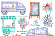 Ice cream watercolor set., a Food Illustration by SabinaWatercolorArt (Thumbnail 3 of 17)