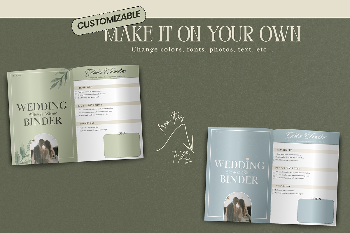 The Ultimate Wedding Day Binder, a Brochure Template by PixelBloomClub (Photo 8 of 8)