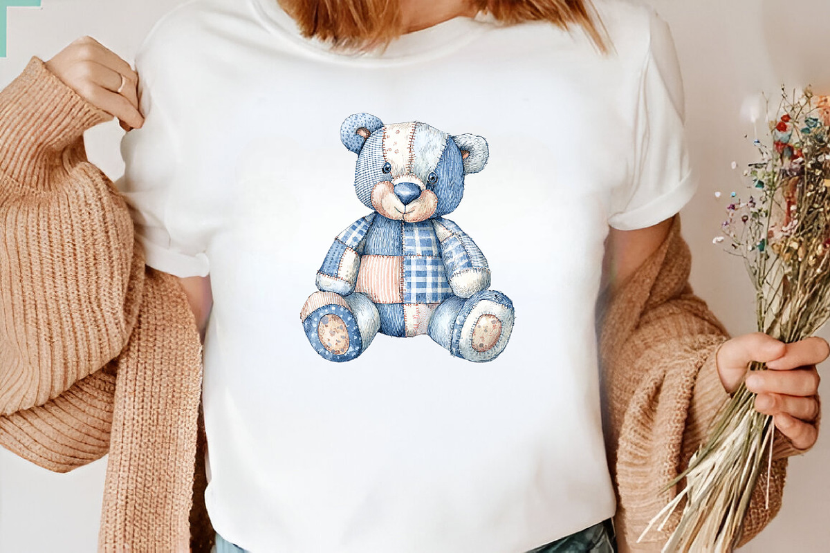 Watercolor Teddy Bear Clipart, a Seasonal Illustration by CreationArt (Photo 6 of 7)
