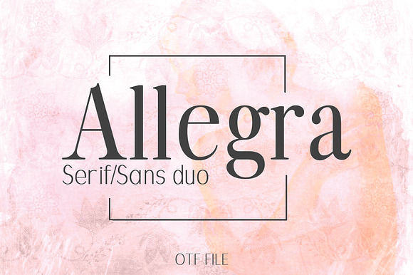 ALLEGRA: A Beautiful Font Duo preview 7