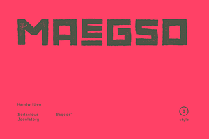 Maesgo Font, a Handwritten Font by baqoos