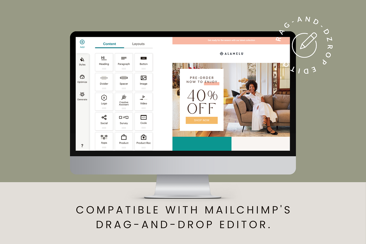 Mailchimp Email Template, an Email Template by Kala and Hansuja Studio (Photo 4 of 4)