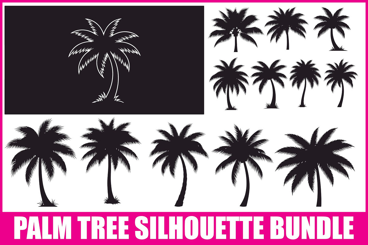 Palm Tree SVG Bundle, an Illustration by Creativeshirt (Photo 1 of 7)