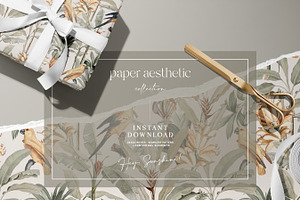 Tropical Floral Digital Paper Pack