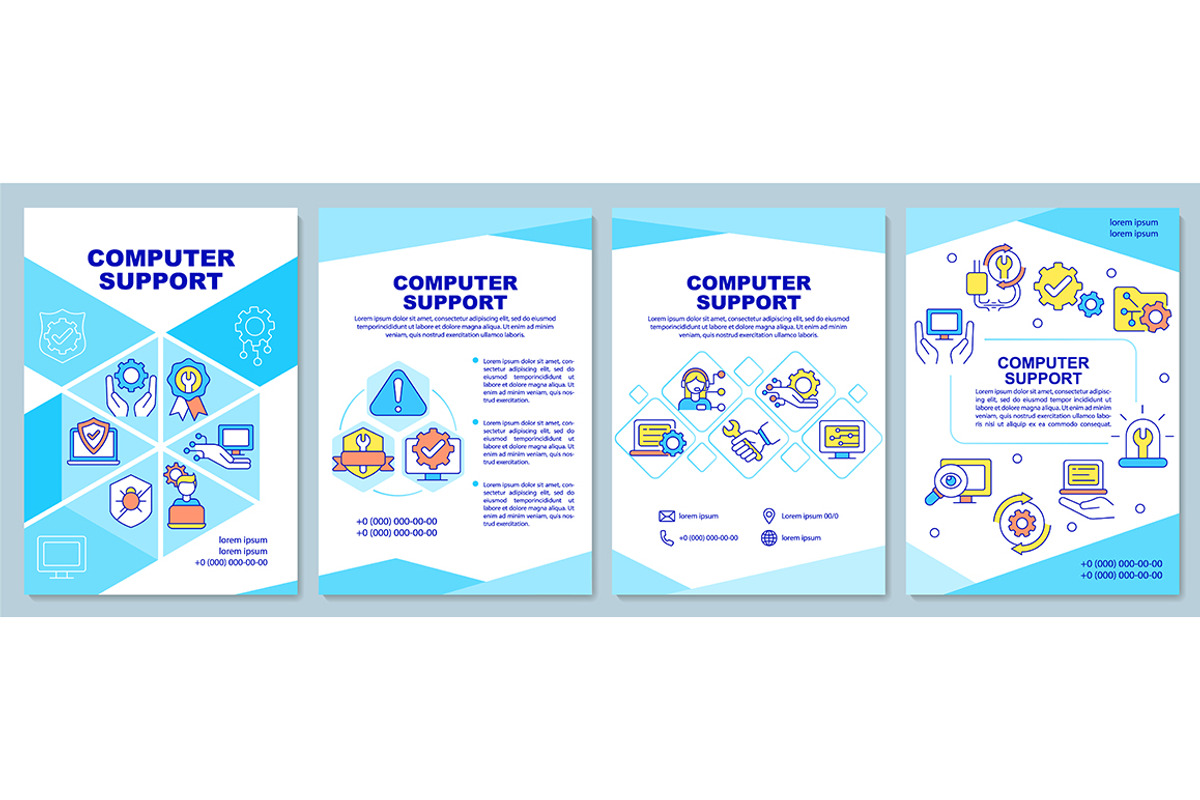 Computer support brochure template, a Brochure Template by IMG Visuals