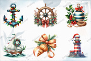 Merry Maritime Christmas Clipart, an Illustration by designcity5 (Thumbnail 2 of 5)