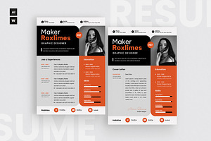 Creative Resume CV, a Resume Template by dokudokunomi