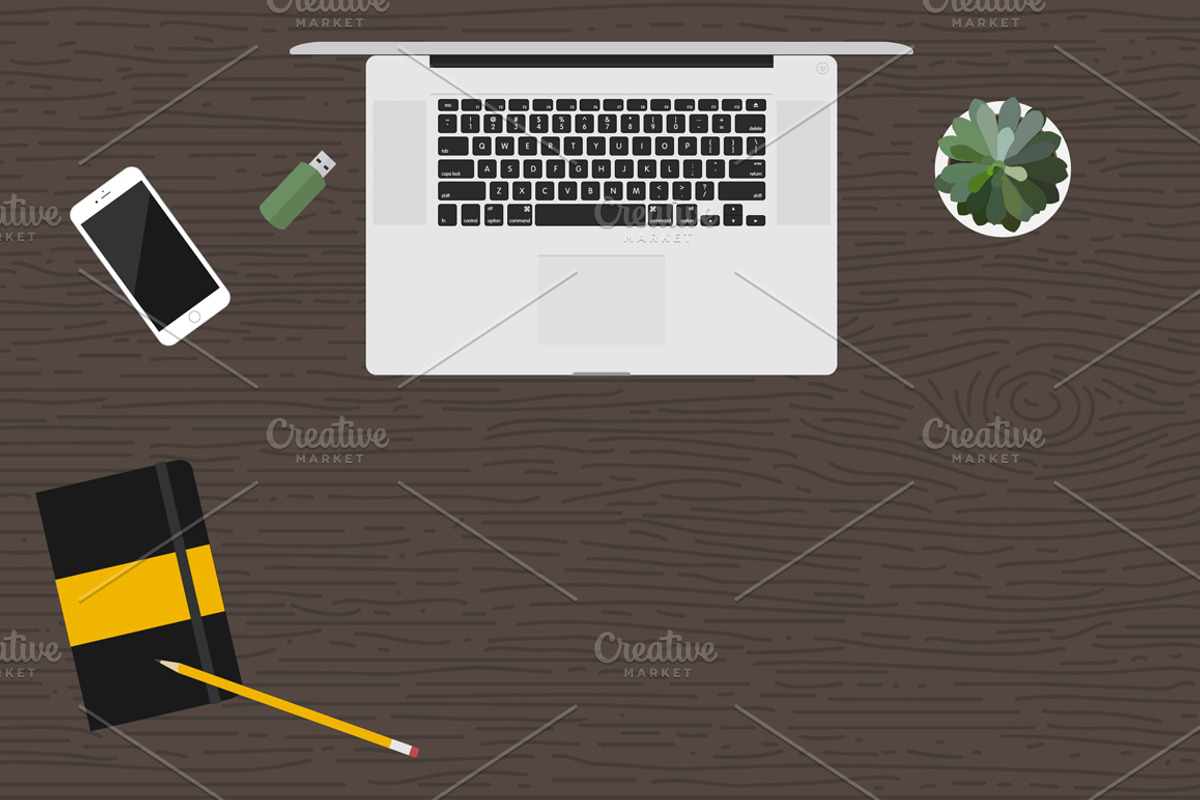 Custom Illustrated Office Mockup, an iPhone Mockup by laurenschroer (Photo 3 of 4)