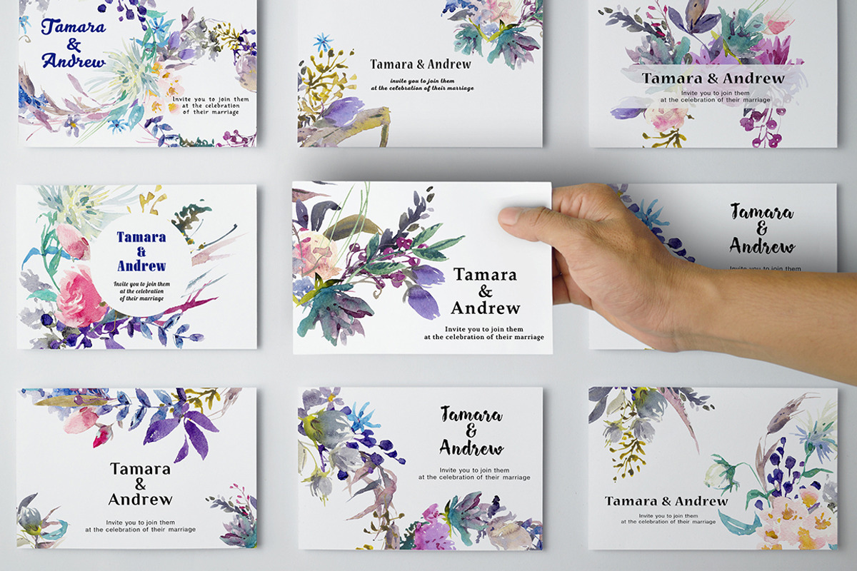 Meadow watercolor floral set, a Decorative Illustration by Tamaretto (Photo 4 of 8)