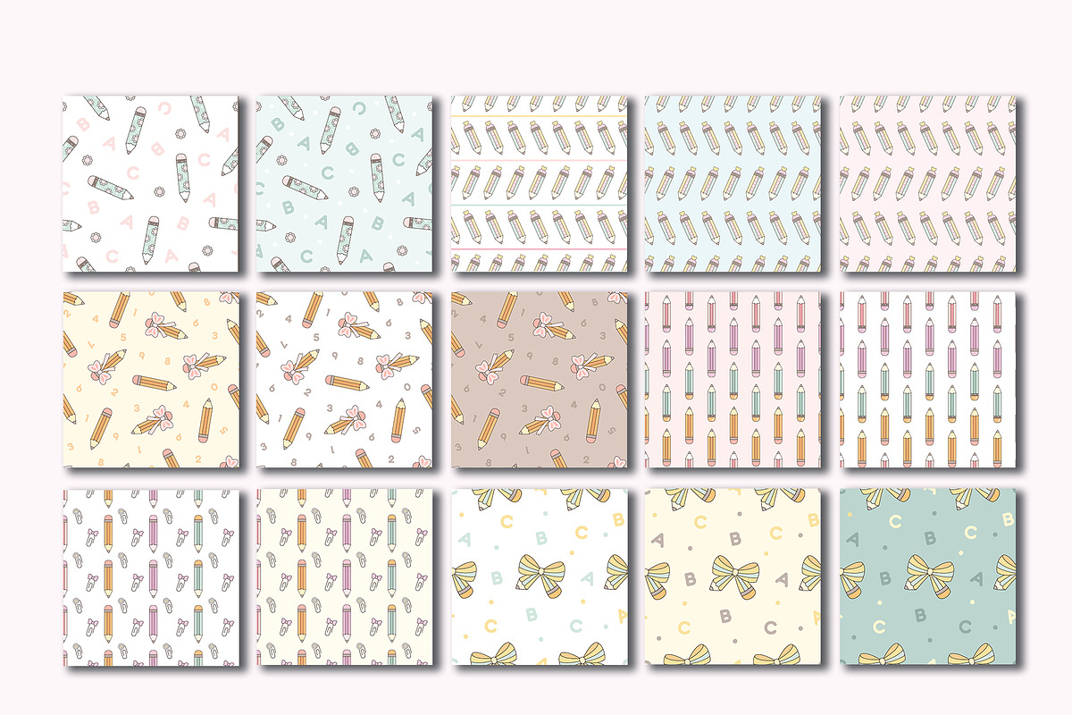 Coquette Pencils Bows Collection, an Education Illustration by JulzaArt (Photo 8 of 11)