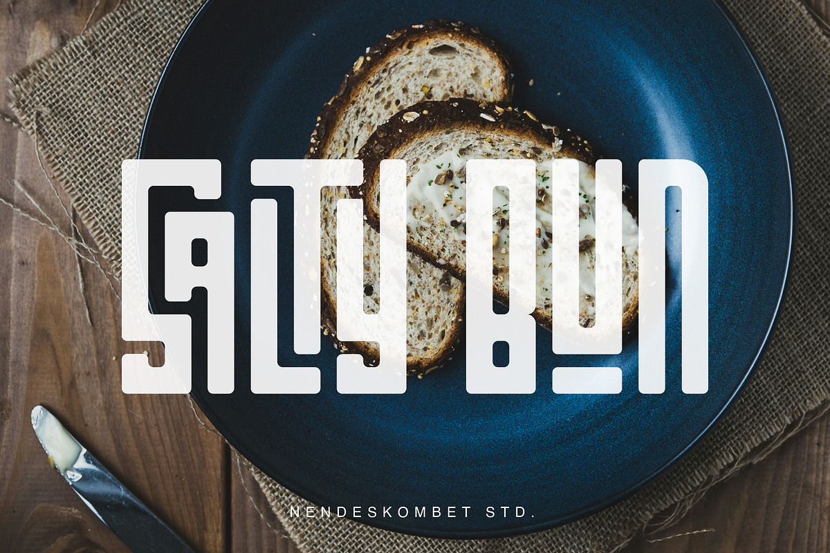 SALTY BUN, a Sans Serif Font by NendesKombet Studio (Photo 1 of 12)
