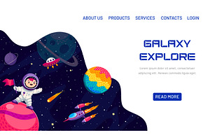 Space Galaxy Explore Landing Page