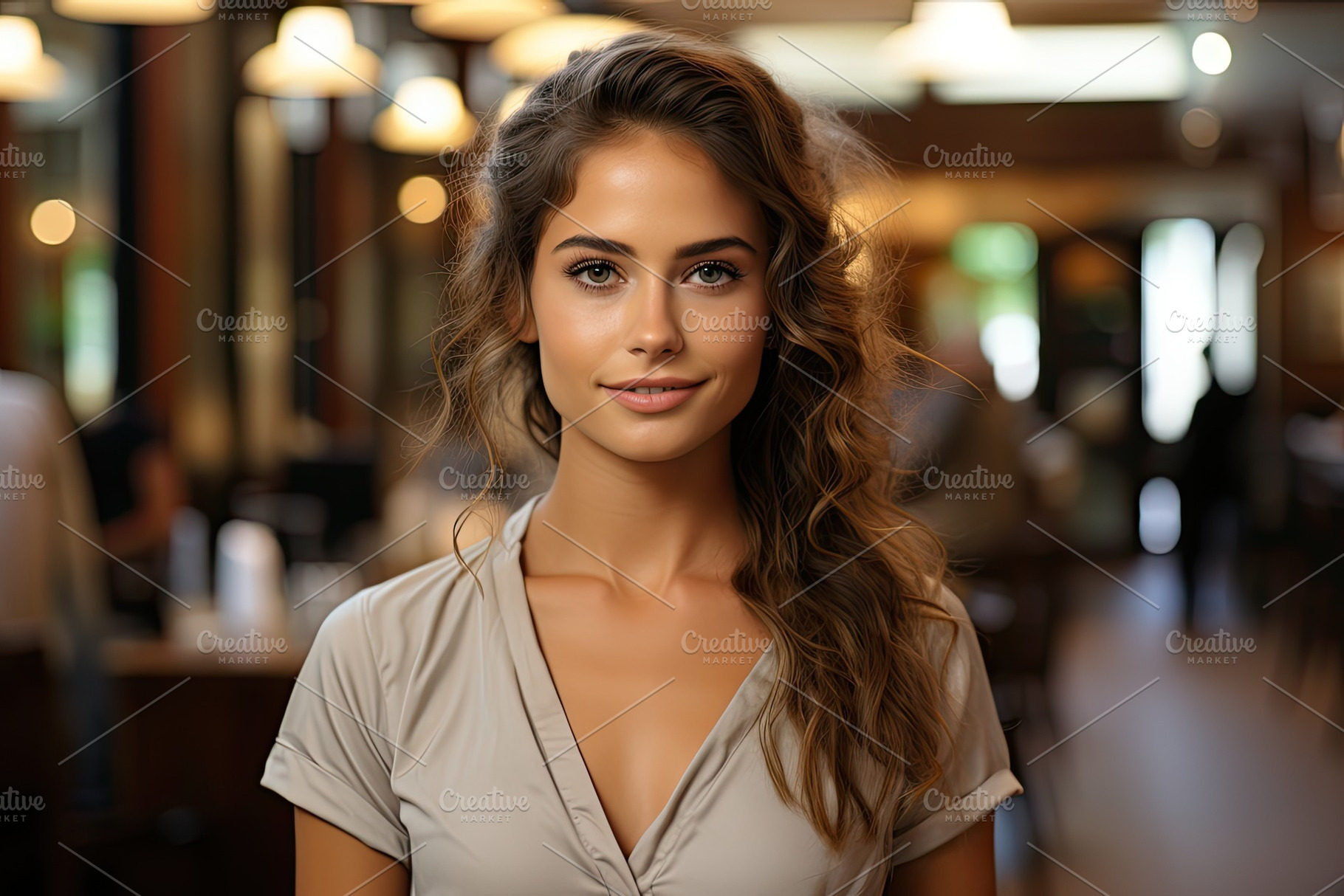Beautiful girl face with well makeup, a Photo by SaroStock