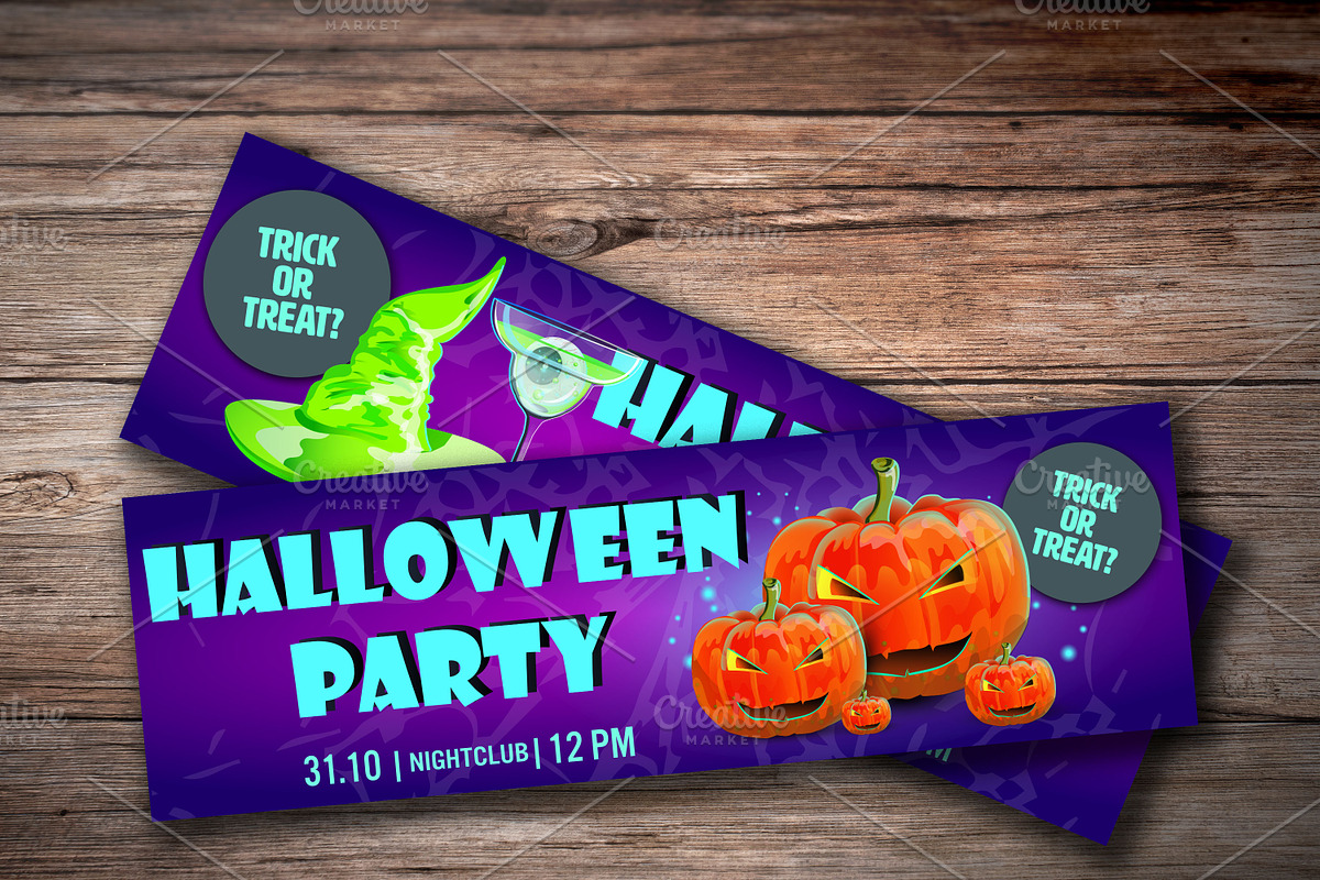 Halloween banner set., an Illustration by moto_cat (Photo 2 of 3)