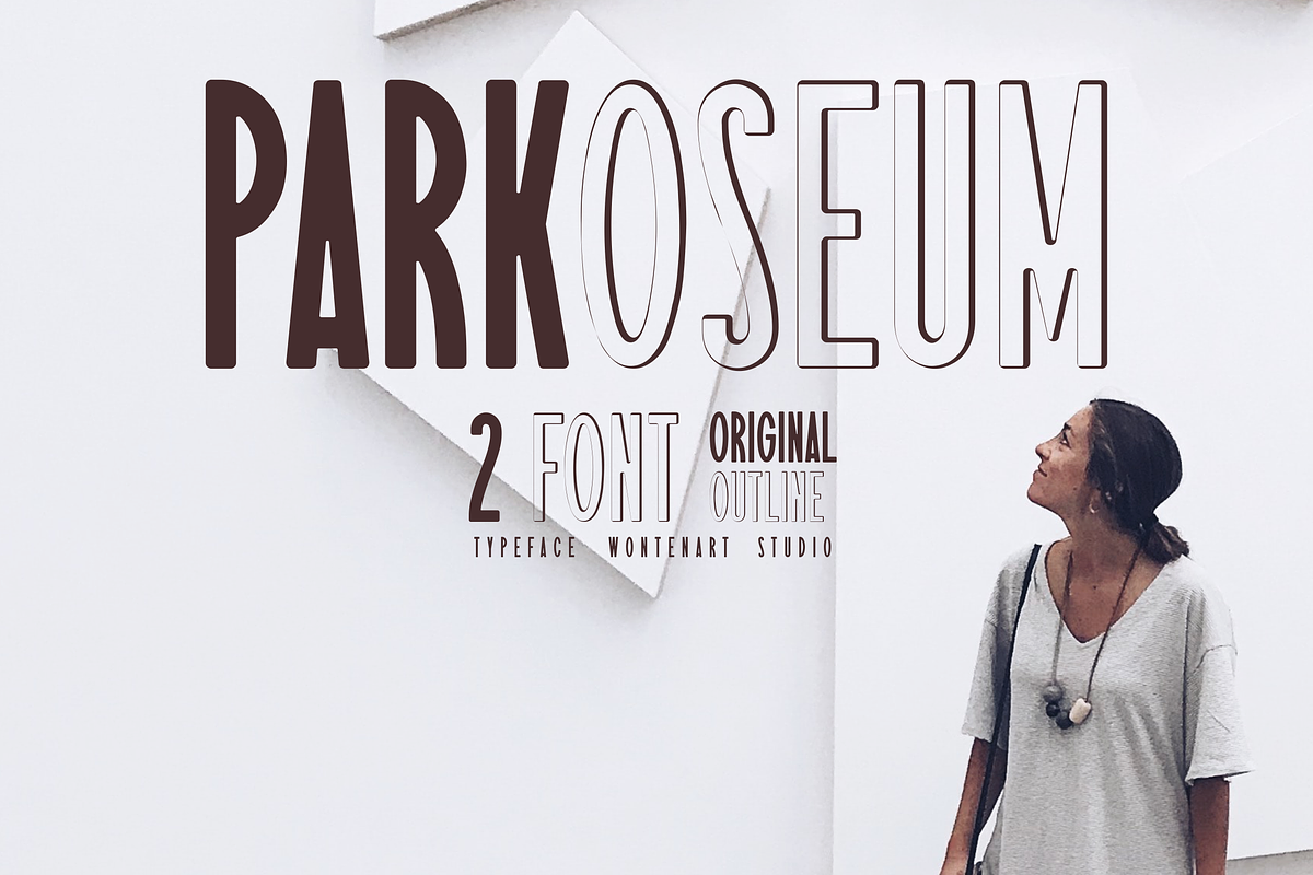Parkoseum 2 Style Font, a Sans Serif Font by Monoletter Studio (Photo 1 of 5)