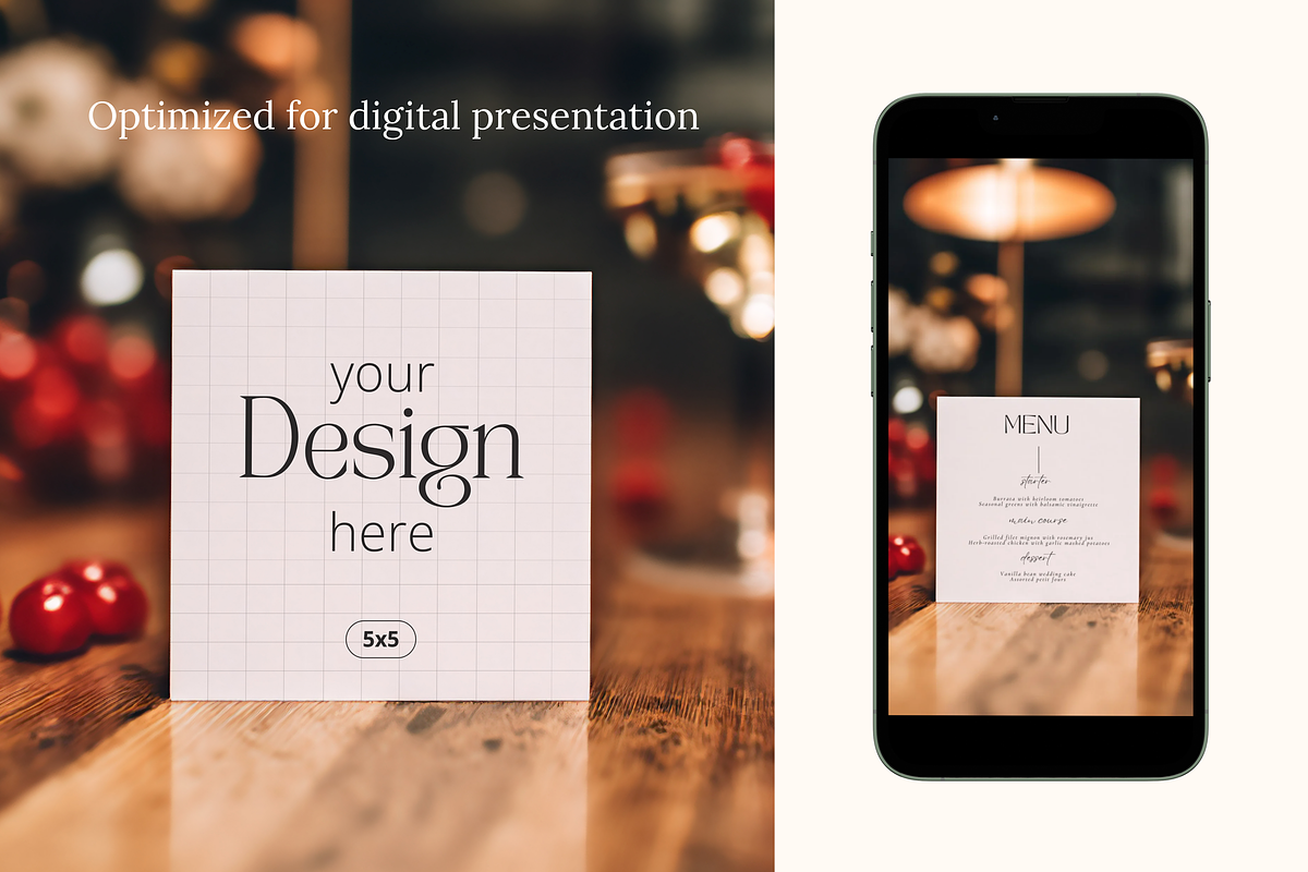 Retro 5x5 Square Card Mockup, a Product Mockup by Serenefeeling (Photo 5 of 6)