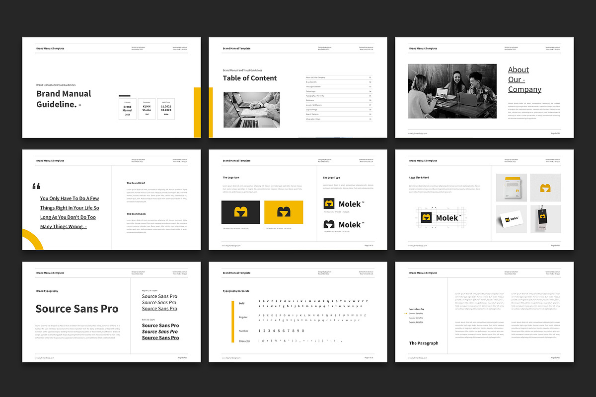 Brand Manual Guidelines Powepoint, a Presentation Template by kylyman (Photo 4 of 6)