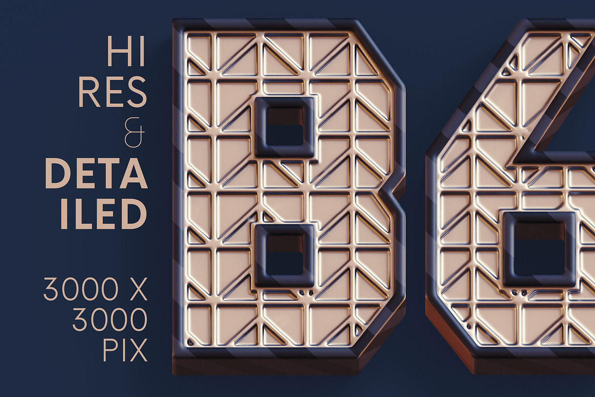 Futuristic Structure - 3D Lettering, a Graphic by MIIM (Photo 2 of 7)