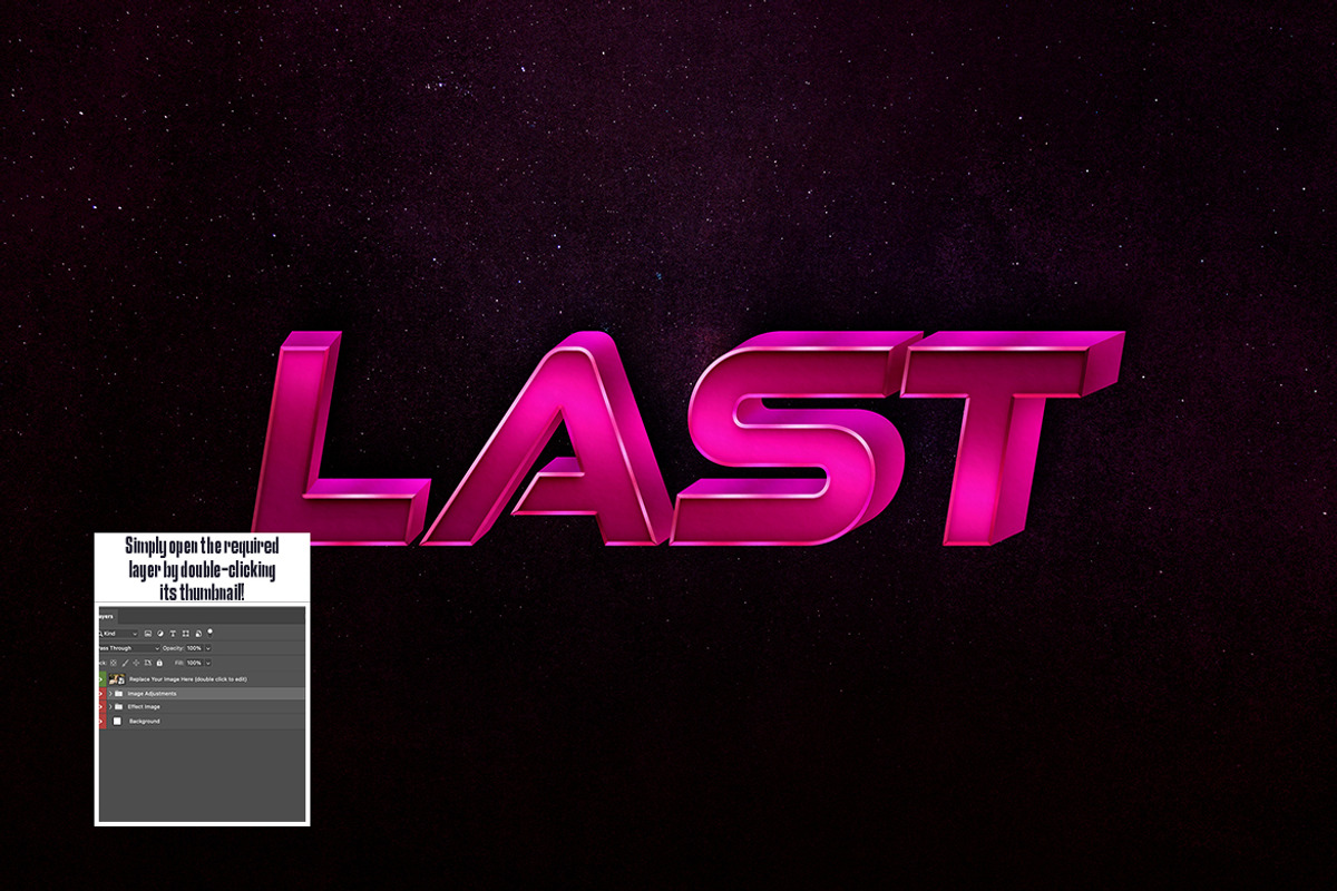 Omega 3D Text Effect, a Layer Style Add-On by iDoodle Studio (Photo 2 of 5)