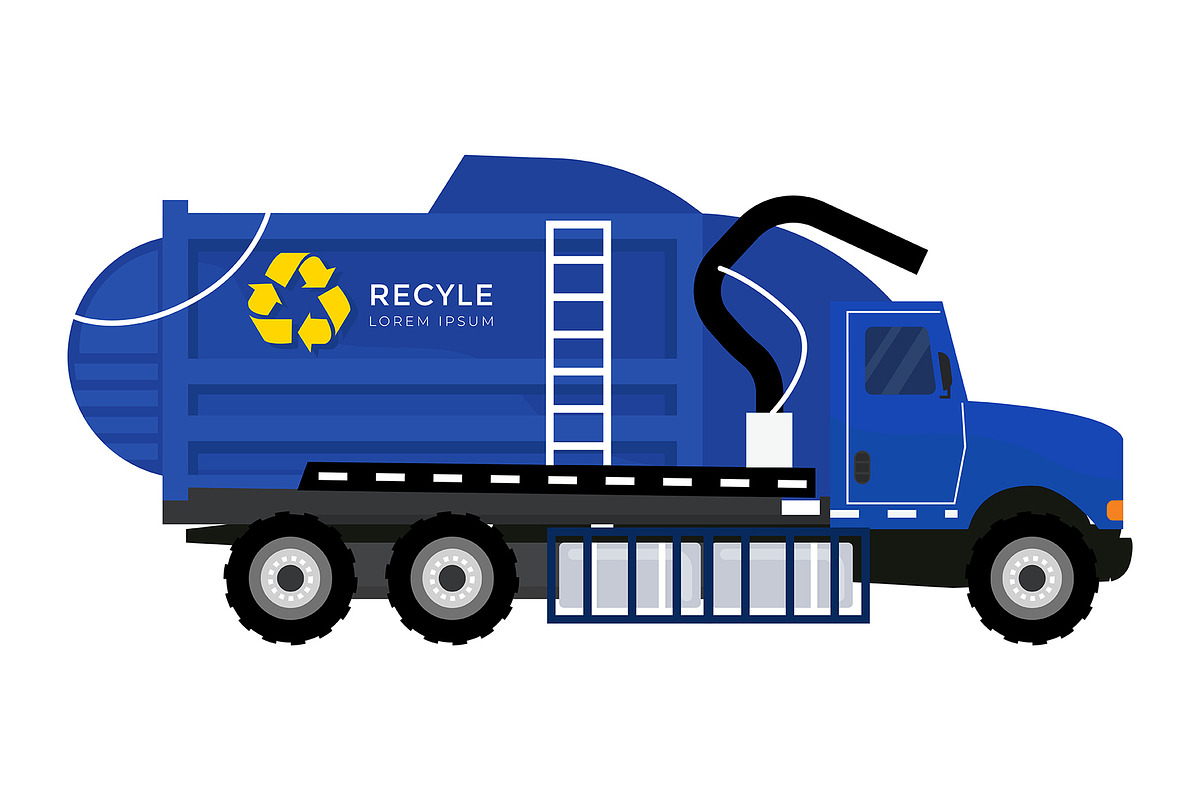 SALE Garbage or Recyle truck Bundle, a Person Illustration by bungamustia (Photo 2 of 5)