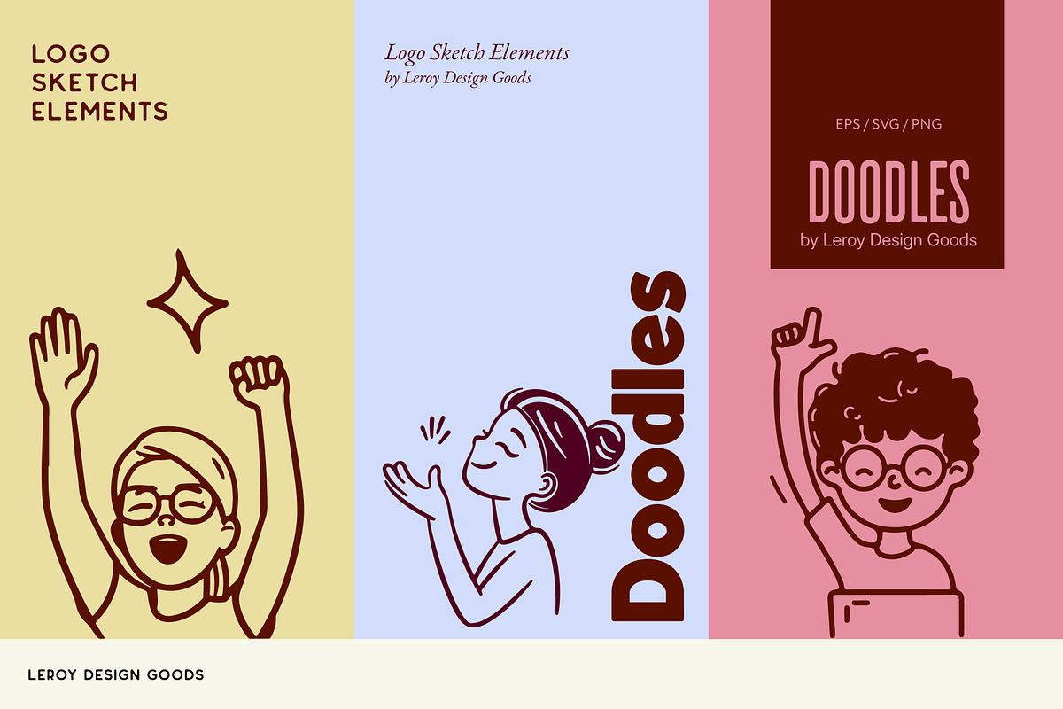 Vector Doodles People Sketch Set 1, a Graphic by LEROY Design (Photo 6 of 9)