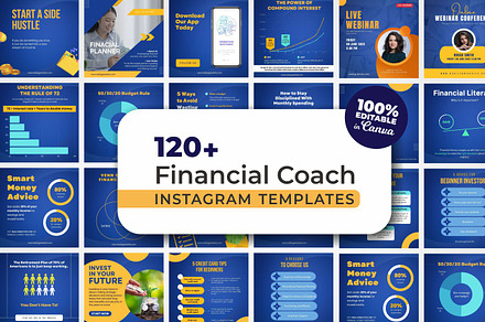Finance Coach templates Canva, a Social Media Template by Aks-Designs