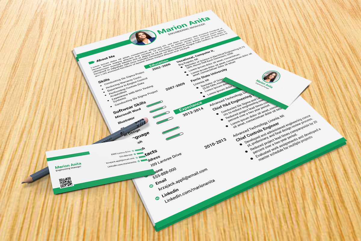 Professional Resume / CV Template, a Resume Template by designvillage (Photo 6 of 11)
