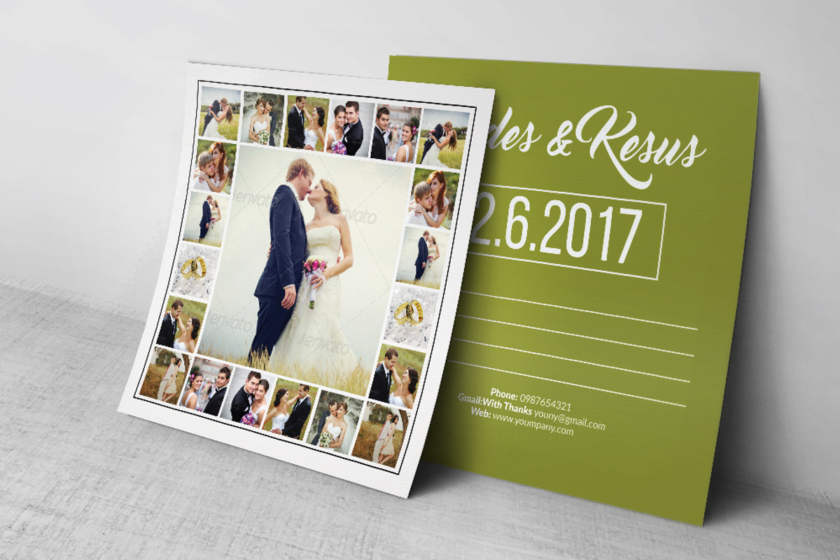 Wedding Postcard Template, a Card Template by Business Flyers (Photo 1 of 4)
