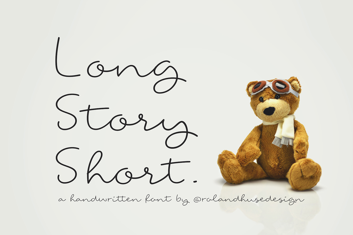 Long Story Short, a Script Font by Roland Huse Design (Photo 1 of 5)