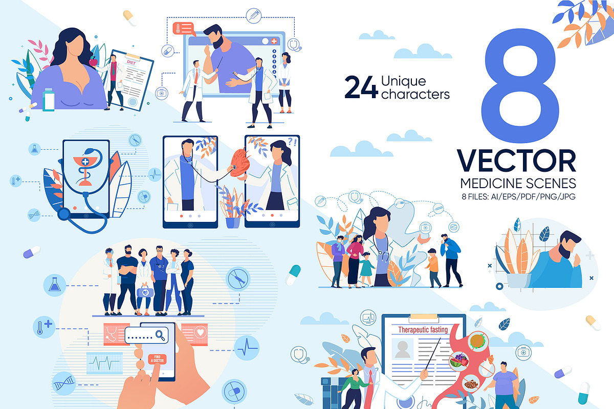 Medicine Vector Scenes, a Food Illustration by Tera Vector (Photo 1 of 2)