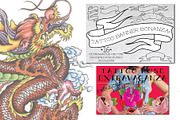 Digital Tattoo Shop Toolkit Bundle, a Blackletter Font by Aloha Bhava (Thumbnail 5 of 8)