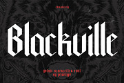 Blackville - Gothic Blackletter Font, a Blackletter Font by Pekotype (Thumbnail 1 of 15)
