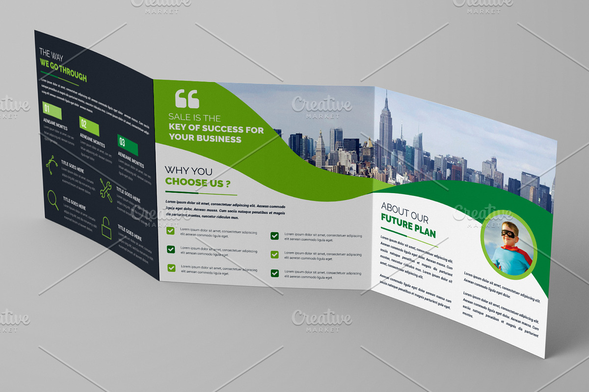Square Trifold Brochure Template, a Brochure Template by Alice_s (Photo 12 of 12)