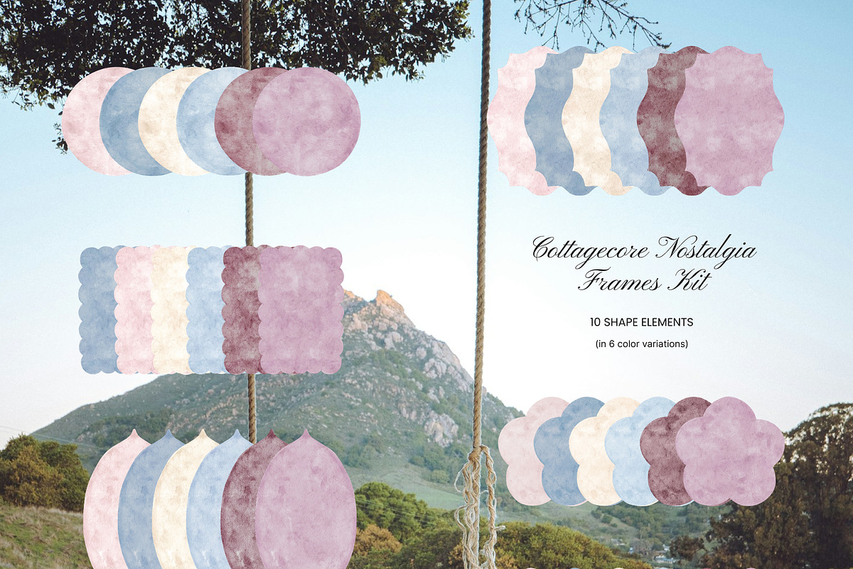 Cottagecore Nostalgia Frames Kit, a Background Graphic by Yuliia Lashevska (Photo 9 of 11)
