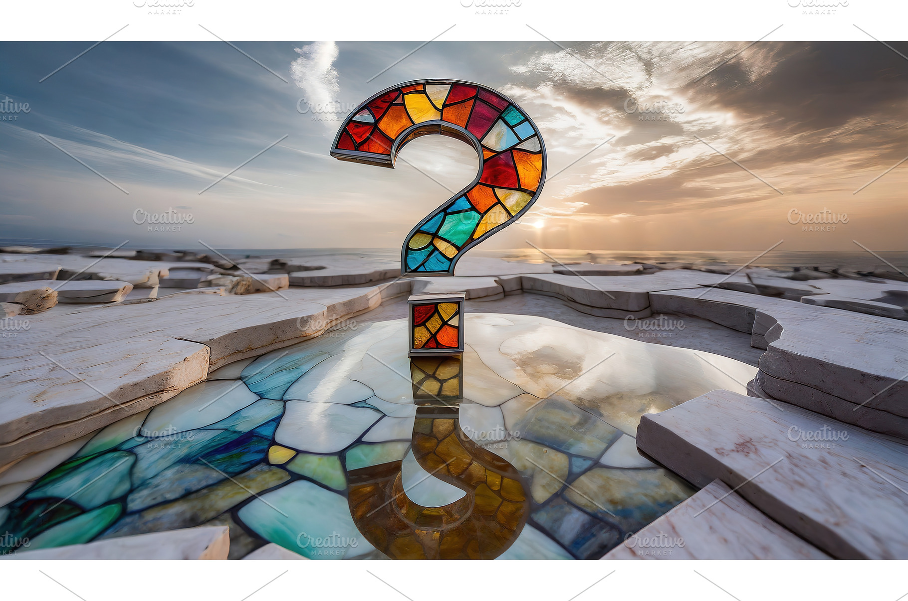 A large stained glass question mark, a Nature Photo by Igor Tichonow
