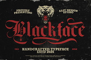 Black Face Typeface, a Blackletter Font by alit design